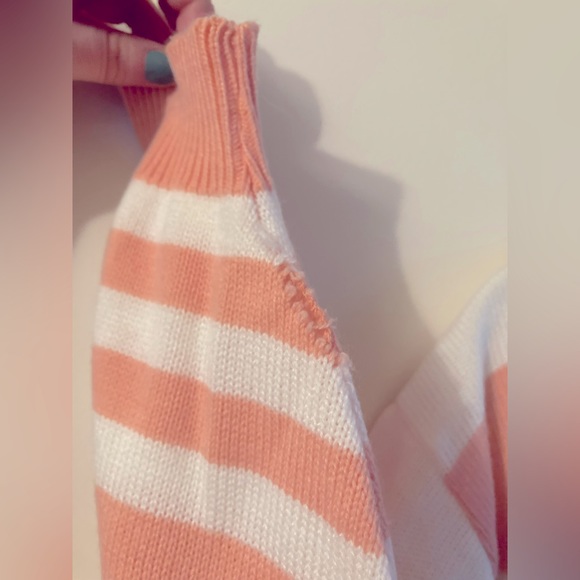 Vintage Women’s Pink and White Sweater Size Large Chorus Line 80s Sweater - Picture 5 of 5